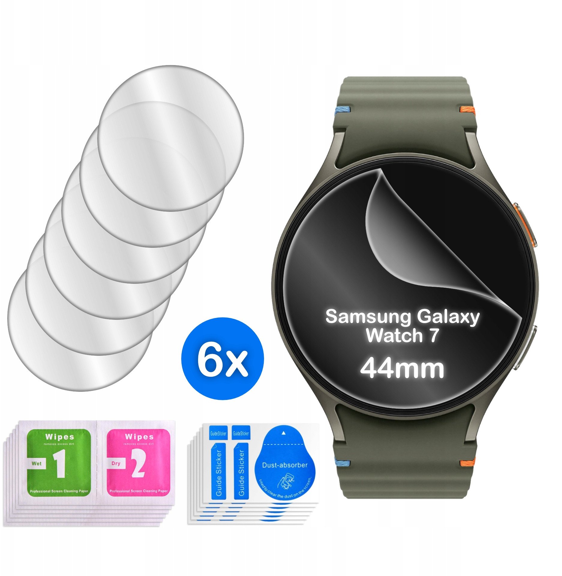 FOLIA do Samsung Galaxy Watch 7 44mm HYDROŻELOWA OCHRONNA na ekran 6 sztuk