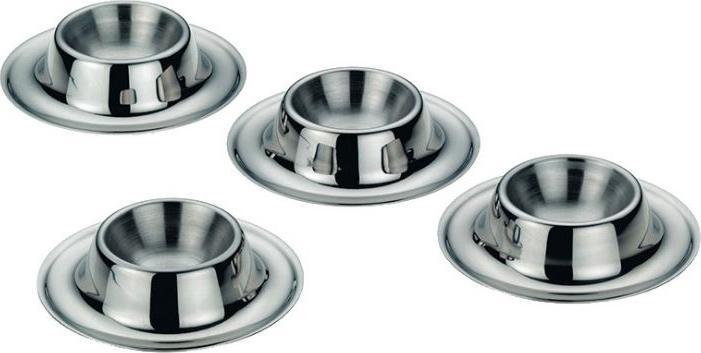 Kela kubek na jajko Vision 9 x 3,5 cm stal nierdzewna srebrna 4 szt