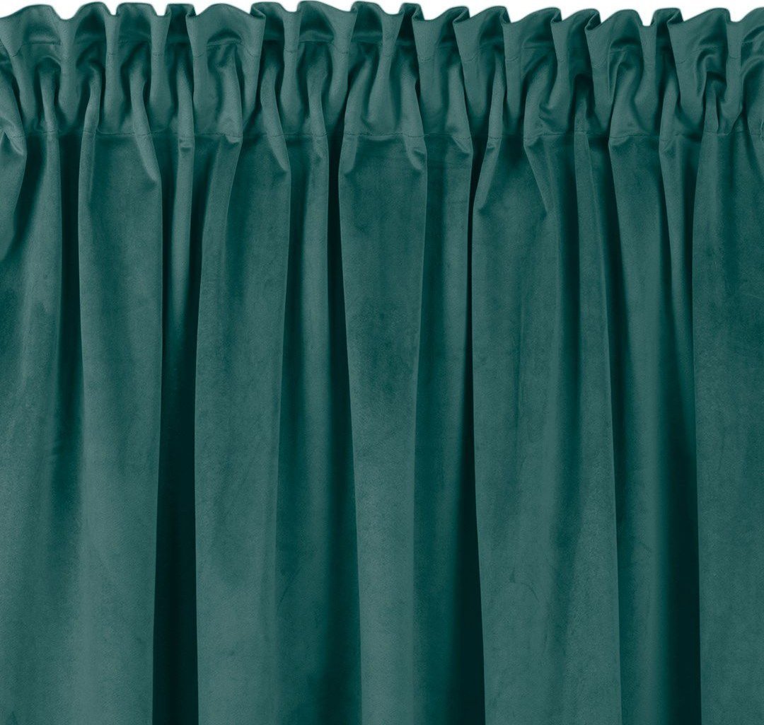 Homede Homede Zasłona VILA velvetowa na taśmie smok 400x245 morska wzór 5