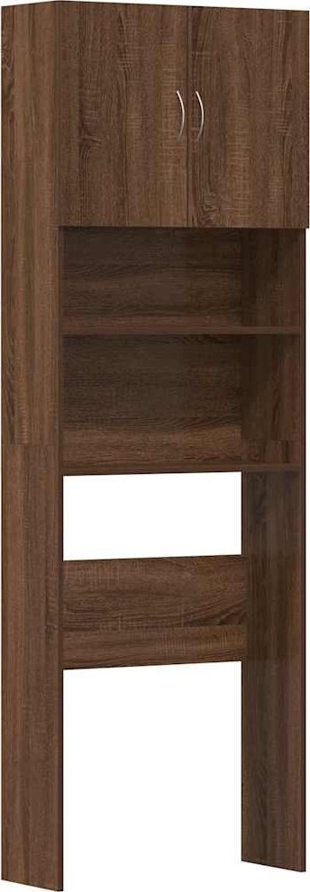 Szafka pod pralkę Brązowy dąb 64x24x190 cm Drewno klejone