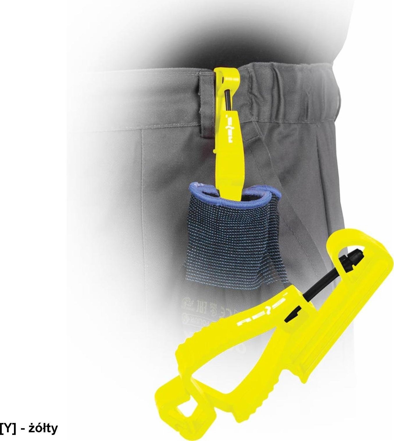 R.E.I.S. GLOVE-CLIP02 - Klips. - żółty