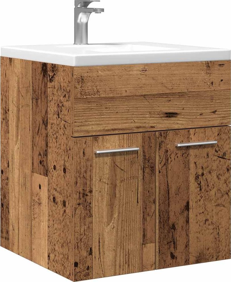 vidaXL vidaXL Szafka pod umywalkę, stare drewno, 41x38,5x46 cm