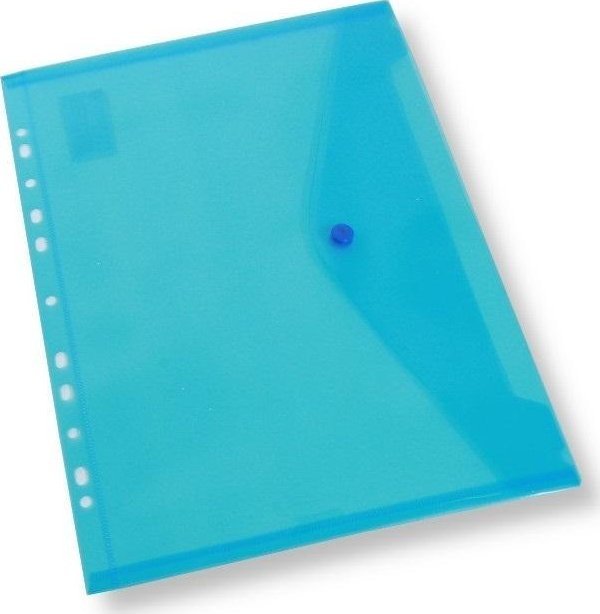 Teczka A4 kopertowa z europerforacją niebieska