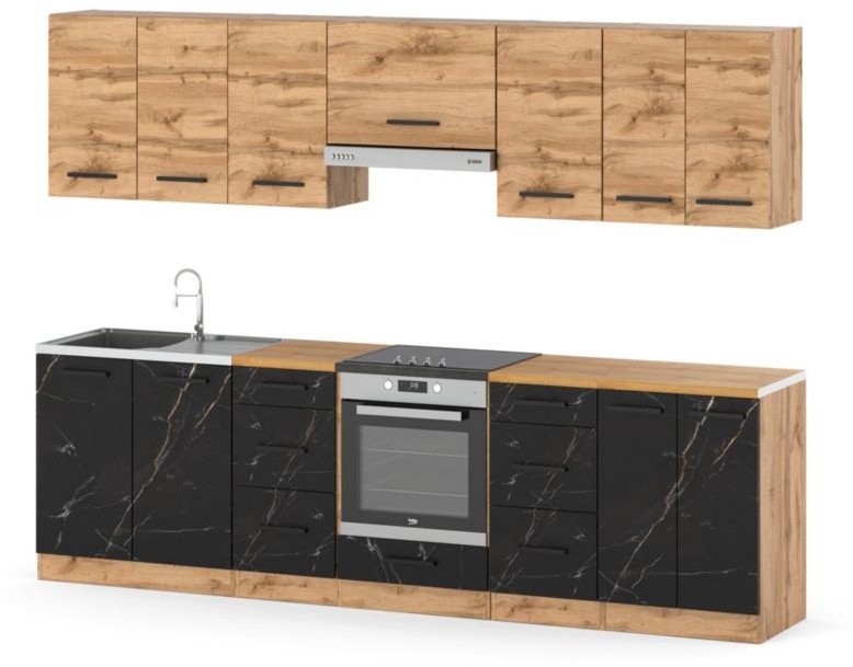 Kuchnia Modułowa Nowoczesna Blat Piekarnik 2.8m Wotan Wotan San Sebastian