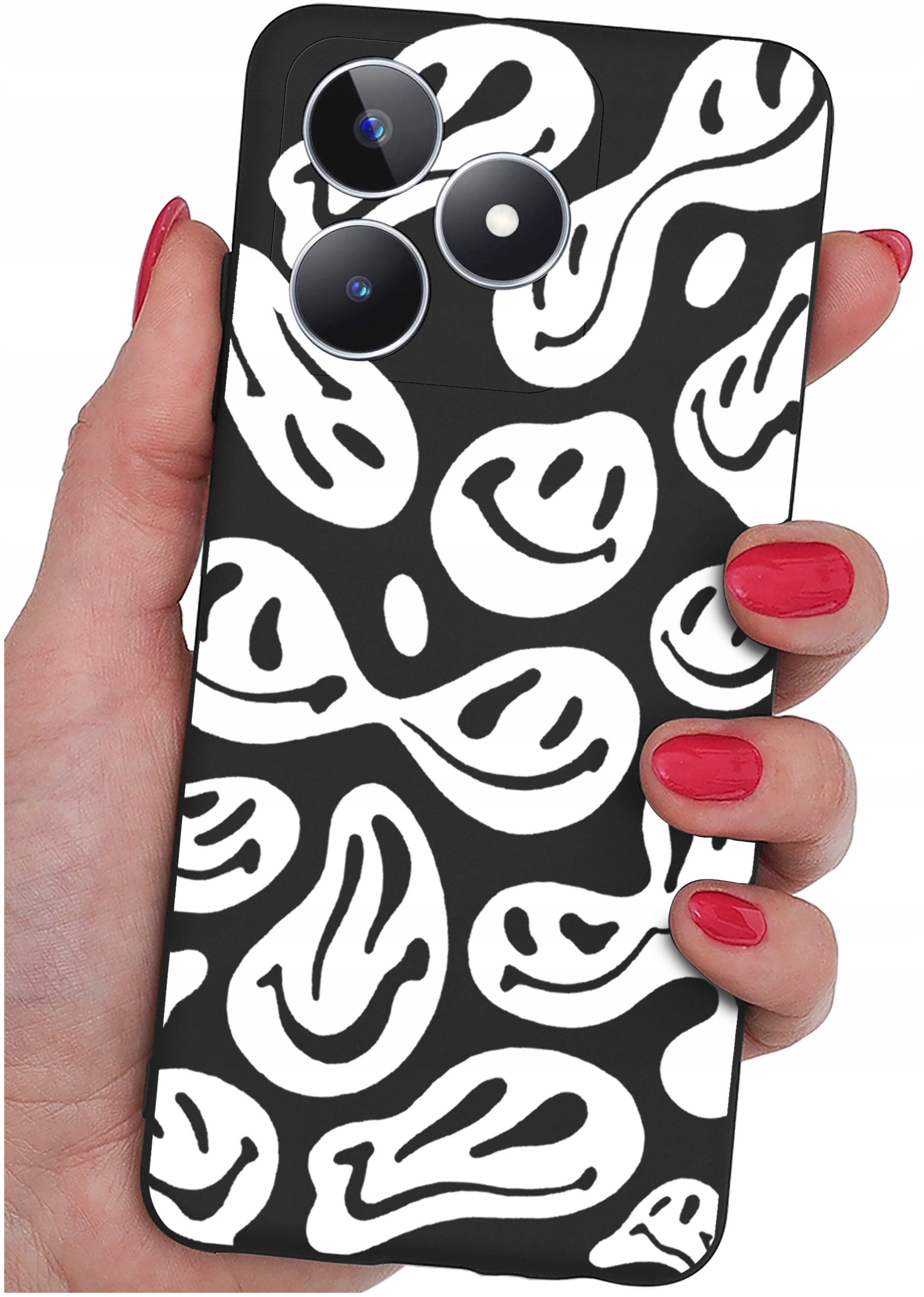 ETUI do Realme C51| C53 WZORY |SILIKONOWE MATT CASE + SZKŁO 9H