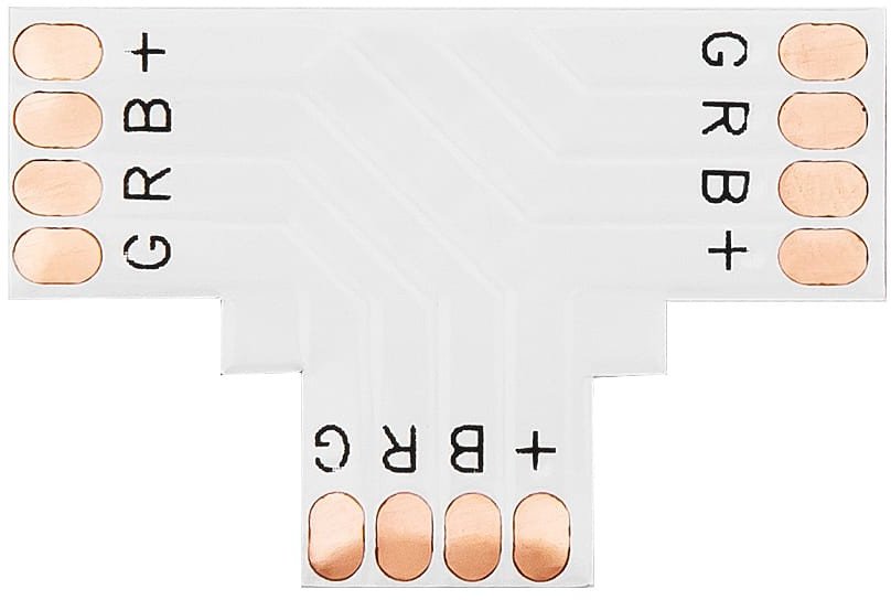 Konektor do taśm led typu "T" 10mm 1szt RGB 4878