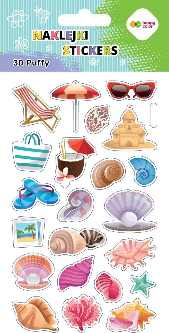 Naklejki 3D PUFFY-Sea, 10x20cm, Happy Color