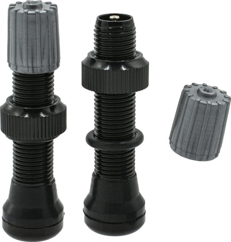 Zawory Schrader / Auto do systemu bezdętkowego 30 mm, czarne, 2 szt.