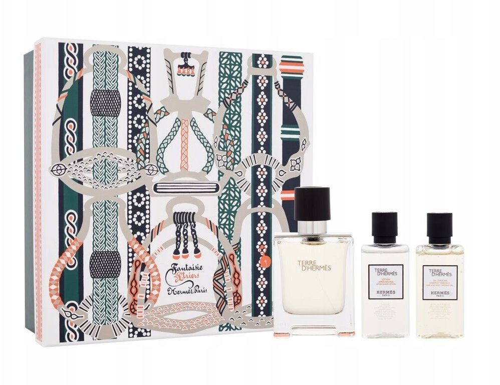 Set Hermes: Terre d'Hermes, Eau De Toilette, For Men, 50 ml + Terre d'Hermes, Hydrating, After-Shave Balm, 40 ml + Terre d'Hermes, Shower Gel & Shampo