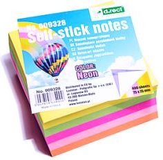 D.Rect Karteczki samoprzylepne 75x75 Neon