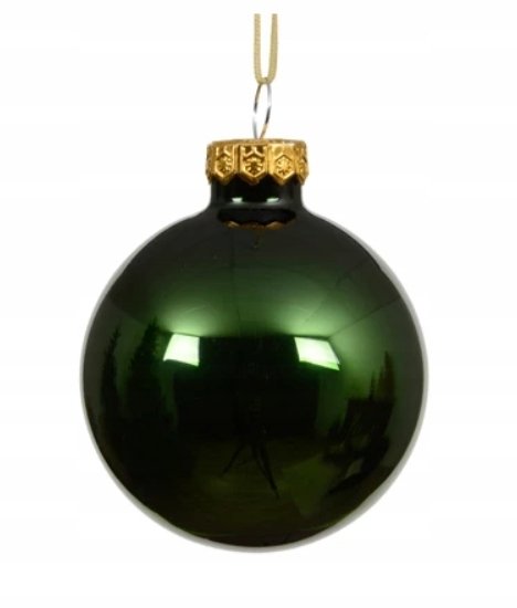 Bombka choinkowa szklana błyszcząca mix kolorów 8 cm 1 szt.