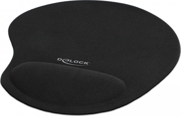Podkładka Delock Delock Ergonomisches Mauspad mit Gel Handballenauflage schwarz 230 x 202 x 24 mm