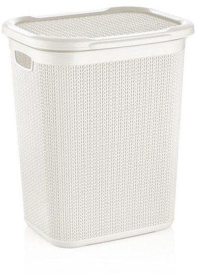 LAUNDRY BASKET 50L KNIT M-079 WHITE