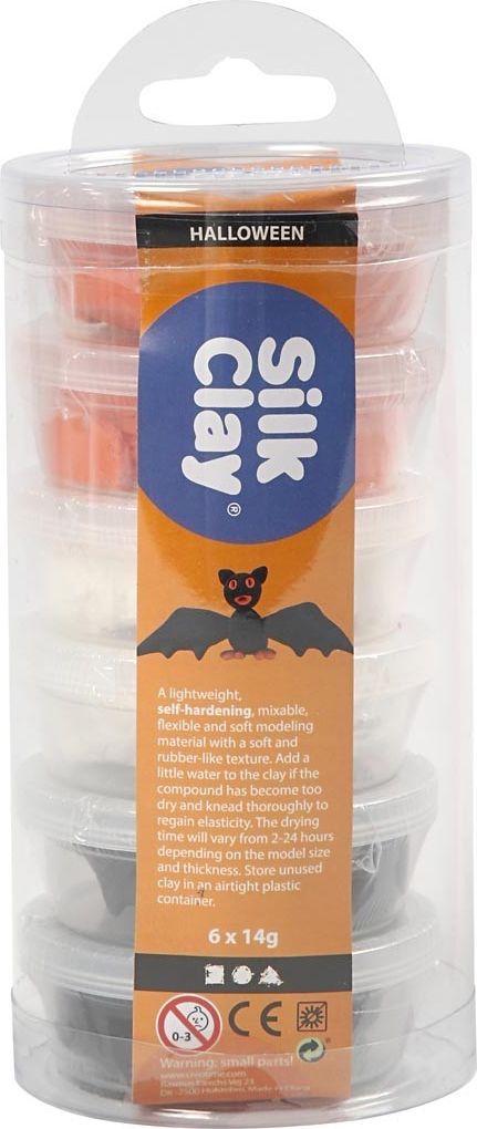 Creativ Company Masa Silk Clay - 6x14g kol. Halloweenowe