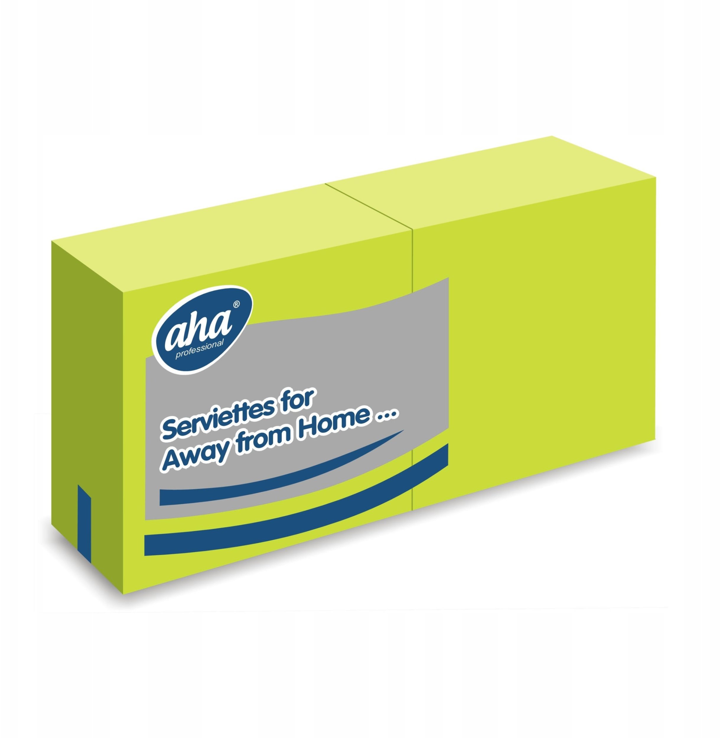 Serwetki AFH AHA, 2-warstwowe, składanie 1/4, 33x33cm, 250 szt., limonkowe