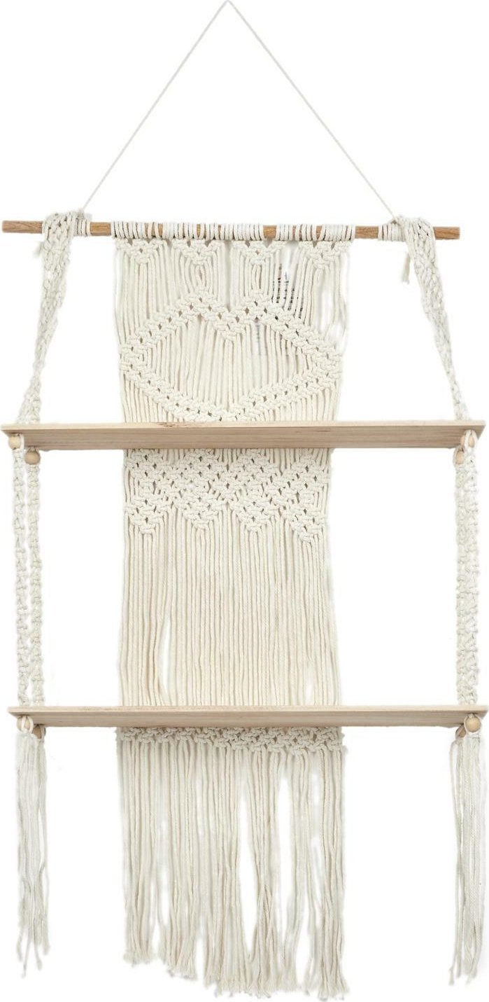 Intesi INTESI PÓŁKA BOHO DUŻA MACRAMA BEŻOWA