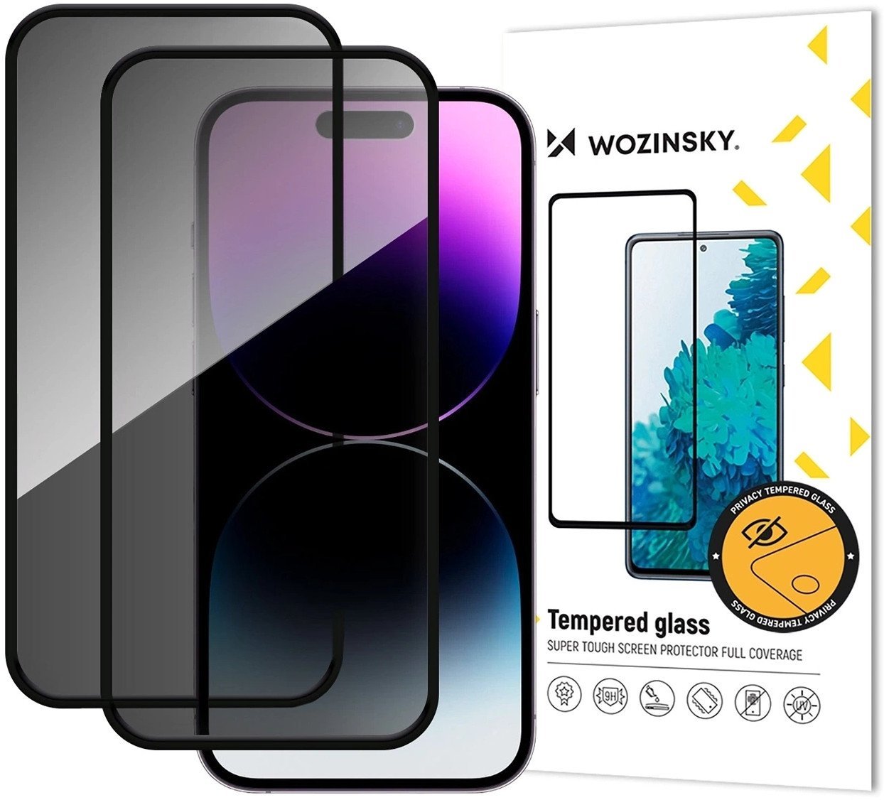 Szkło hartowane Wozinsky Privacy Glass prywatyzujące na iPhone 17 Air, zestaw 2 sztuk