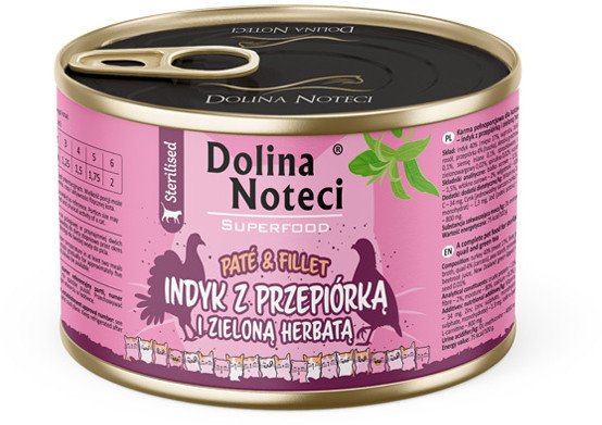 Dolina Noteci Superfood z indykiem i przepiórką 185g