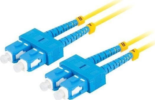 Lanberg PATCHCORD ŚWIATŁOWODOWY SM SC/UPC-SC/UPC DUPLEX 3.0MM LSZH G657A1 10M ŻÓŁTY LANBERG