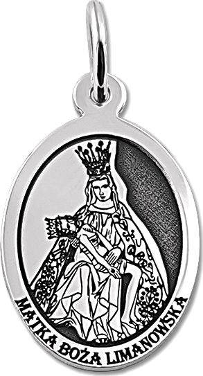 WĘC - Twój Jubiler Medalik srebrny z wizerunkiem Matki Bożej Limanowskiej