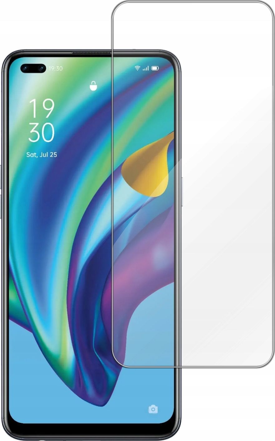 etumi Szkło Hartowane 9H Do Oppo Reno 4 Lite Szybka Szkiełko Ochronne Na Ekran Twarde Płaskie Przód / Ochrona Matrycy Telefonu Glas0037