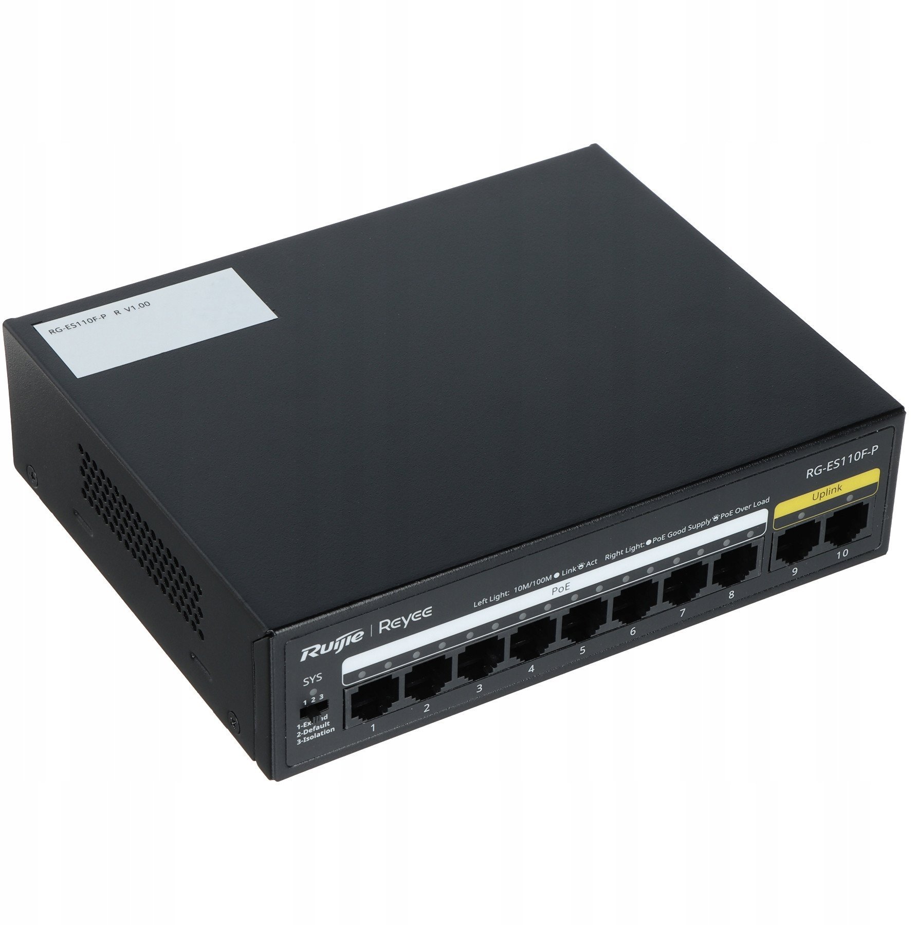 SWITCH POE RG-ES110F-P 8-PORTOWY REYEE