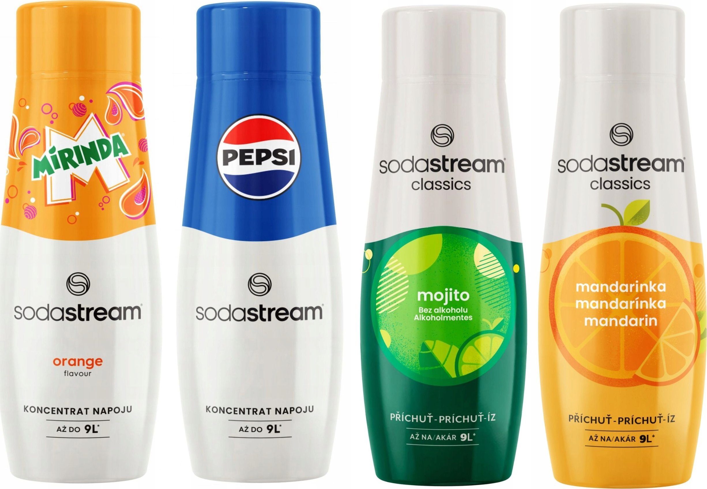 SODASTREAM Mirinda + Pepsi + Mojito + Mandarynka syropy 4 szt.