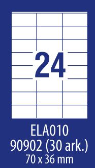 Avery Zweckform ETYK.ZF ECONOMY 70X36MM 010 100ARK ETYKIETA E100 ELA010 - ELA010