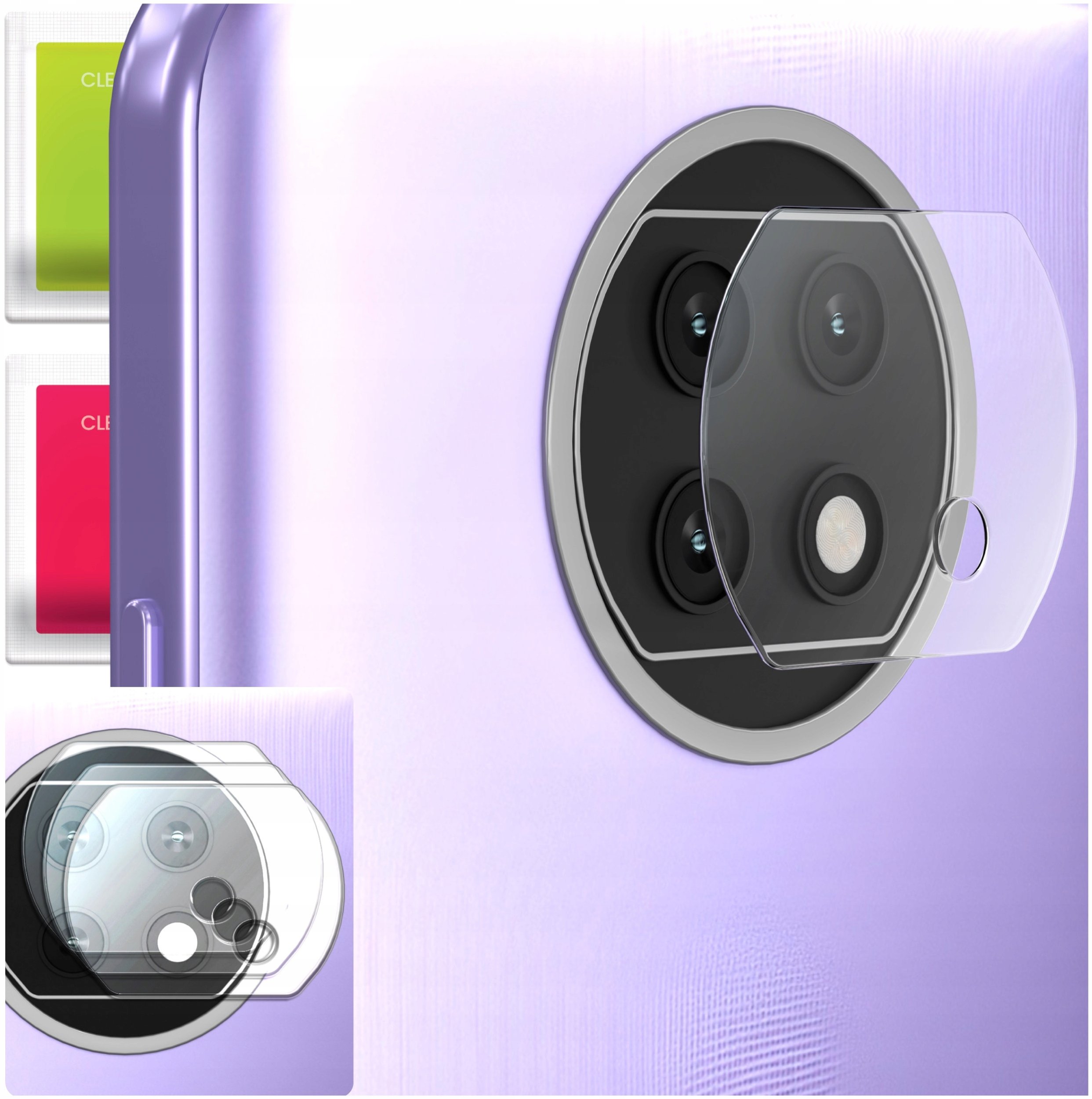 3-PAK Szkło Na Aparat Do Xiaomi Redmi Note 9T (Hartowane, Na Obiektyw, 9H)