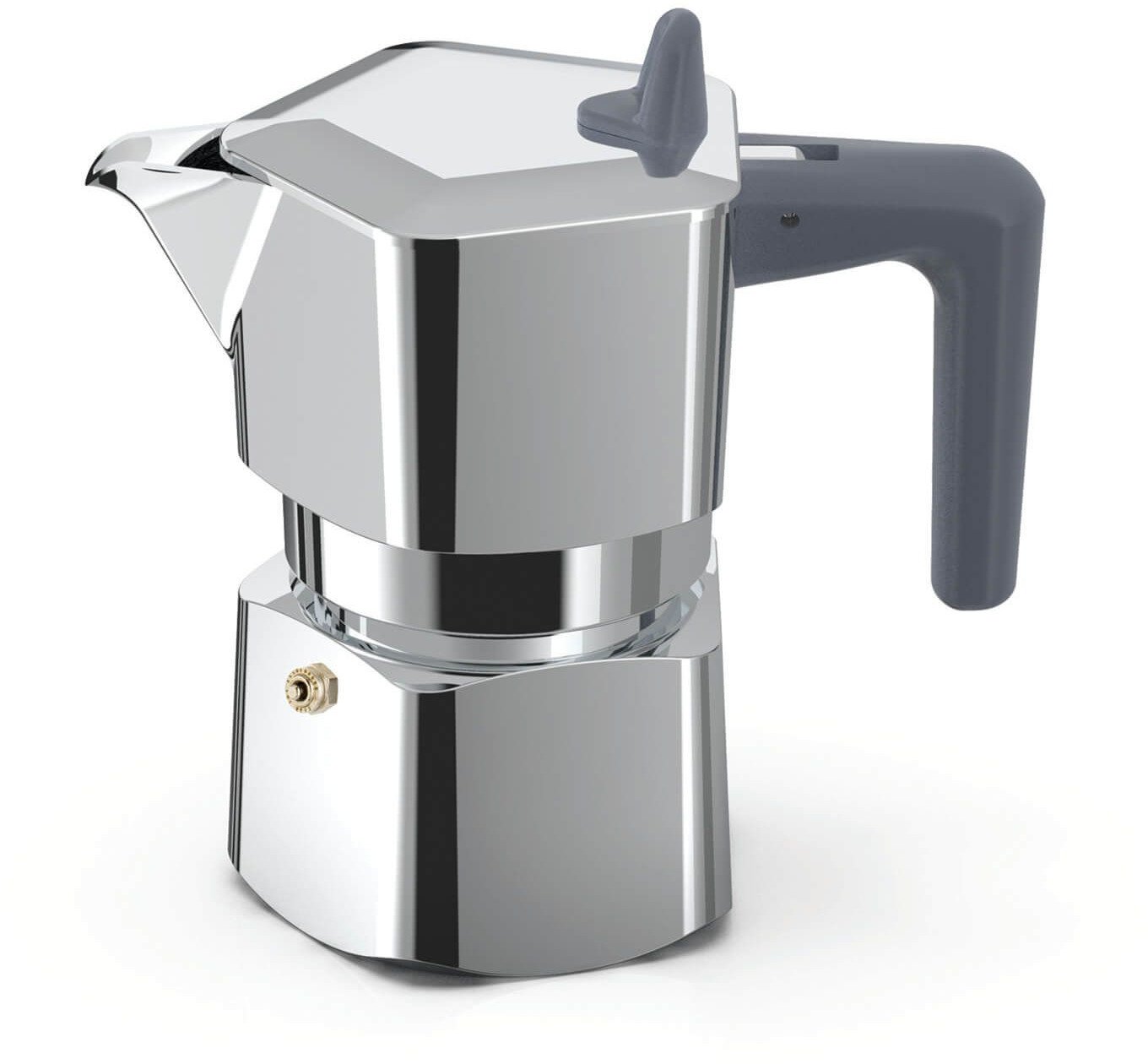 Kawiarka Pezzetti Pentaexpress 1 filiżanka srebrna elegancja z aluminium
