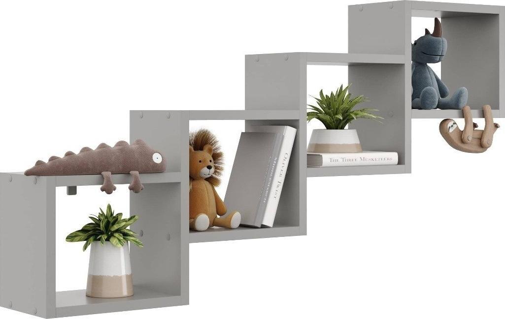 KROKUS Półka ALESIA 3 szara