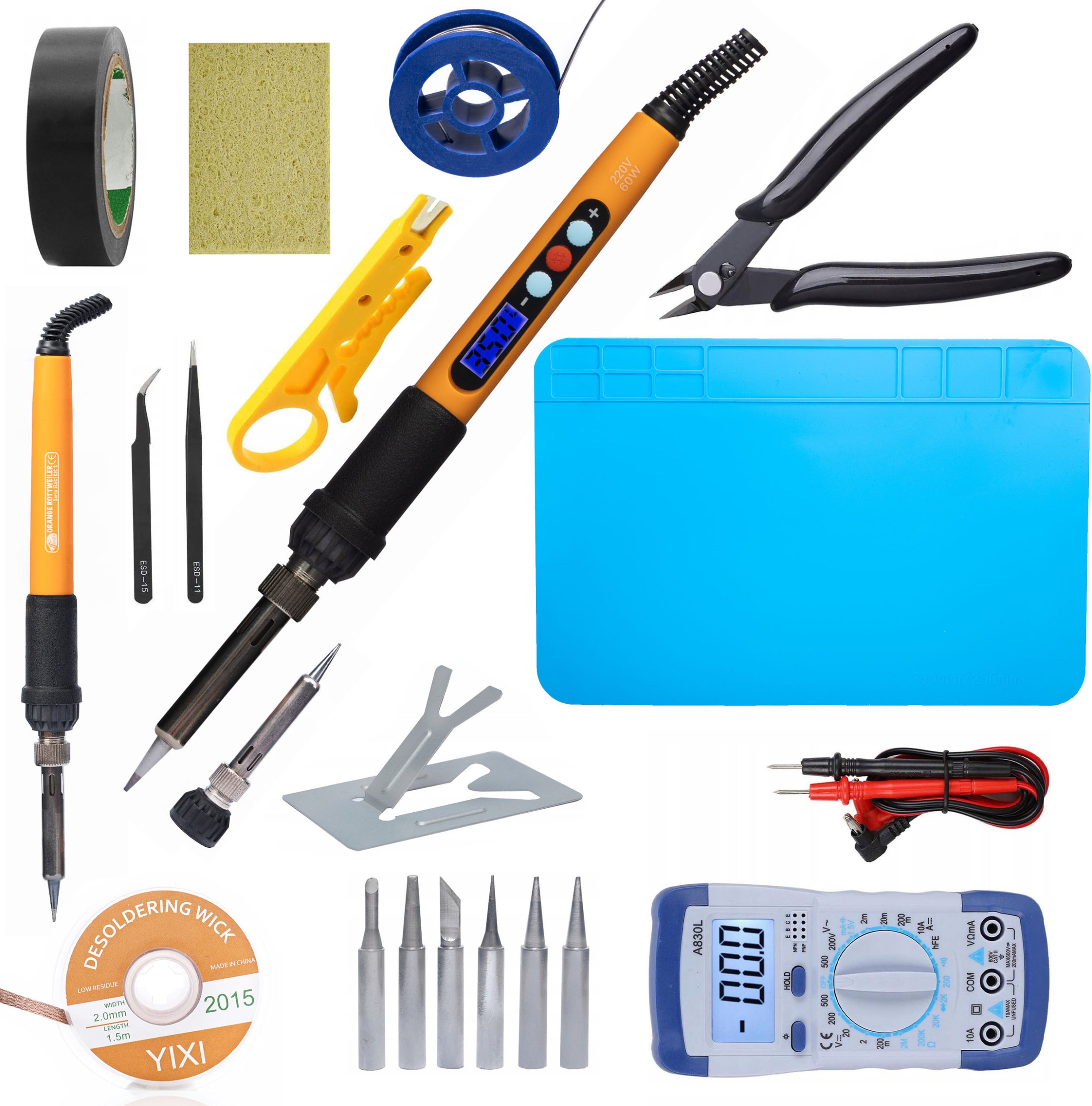 LUTOWNICA 60W GROTY PODSTAWKA CYNA PLECIONKA MATA PĘSETY MIERNIK ŚCIĄGACZ