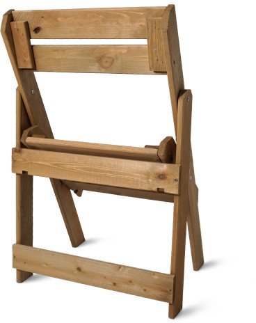 Krzesło Ogrodowe Składane Drewniane Nowoczesne 55cm Sosna Kasztan