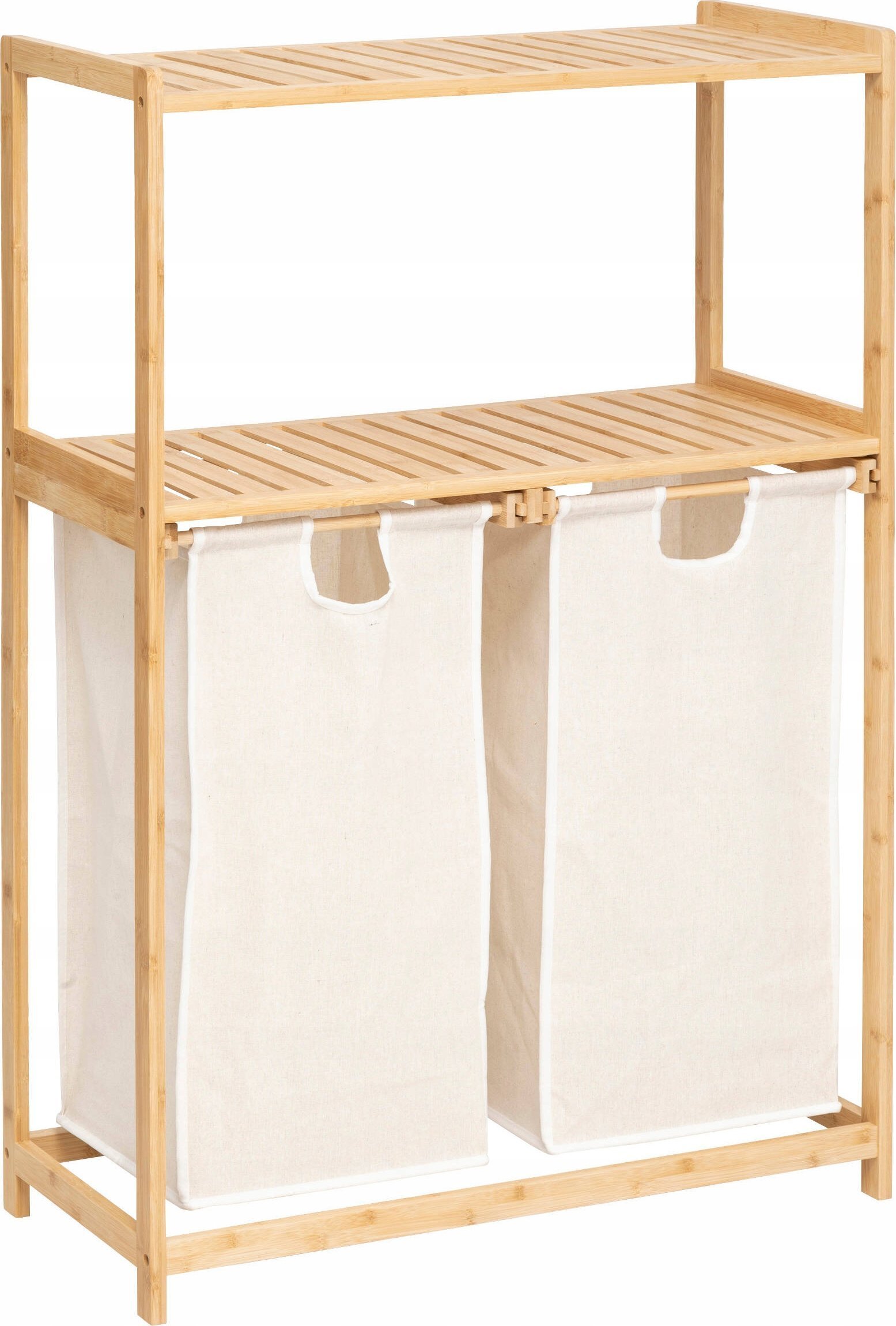 Regał bambusowy z koszem na pranie TIDY BOX, 72 x 33 x 109 cm