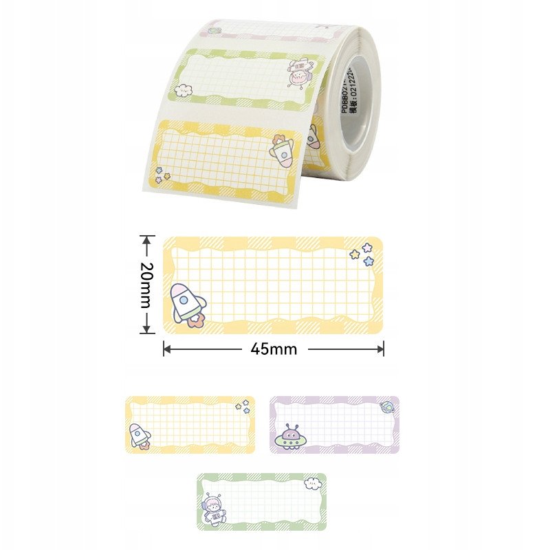 .NIIMBOT Etykiety Naklejki 45*20mm Seria B SZKOLNE