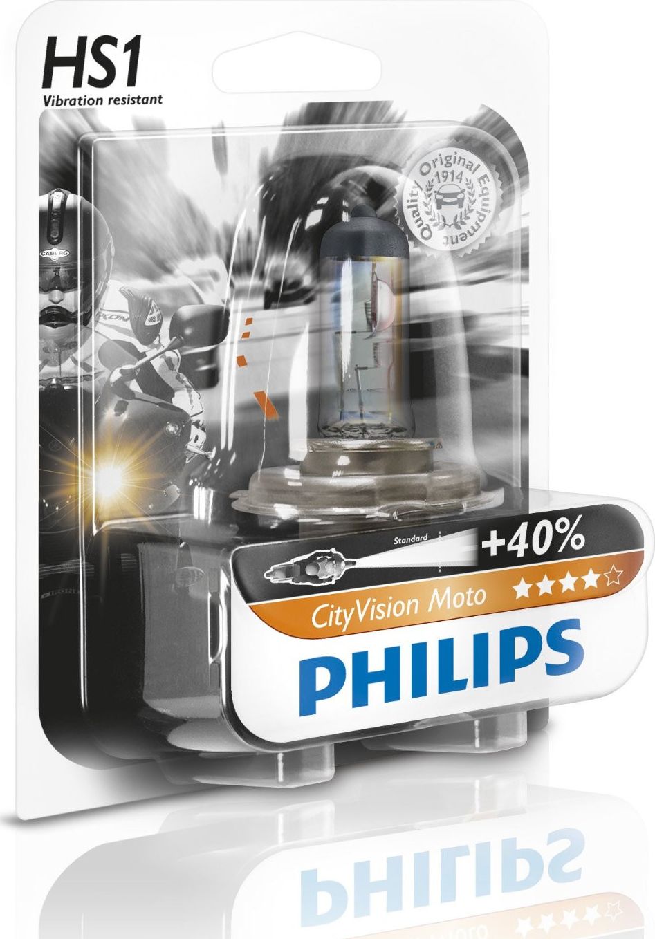 Philips ŻARÓWKA HS1 12V/35/35W +40% CITYVISION MOTO. PX43T (ODPORNA NA WIBRACJE)