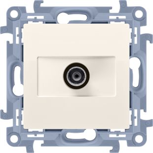 Kontakt-Simon Gniazdo antenowe Simon 10 pojedyncze typu F kremowy (CASF1.01/41)