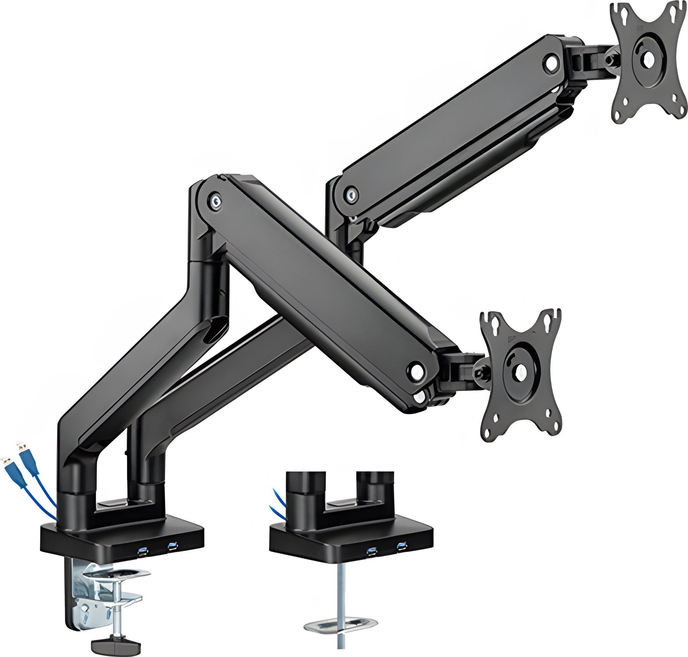 HDWR Uchwyt sprężynowy na dwa monitory, USB, HDWR SolidHand-CS02U