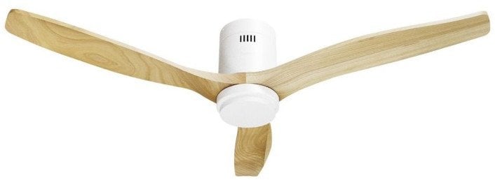 Hombli smarter Deckenventilator mit Licht, White & Light Wood