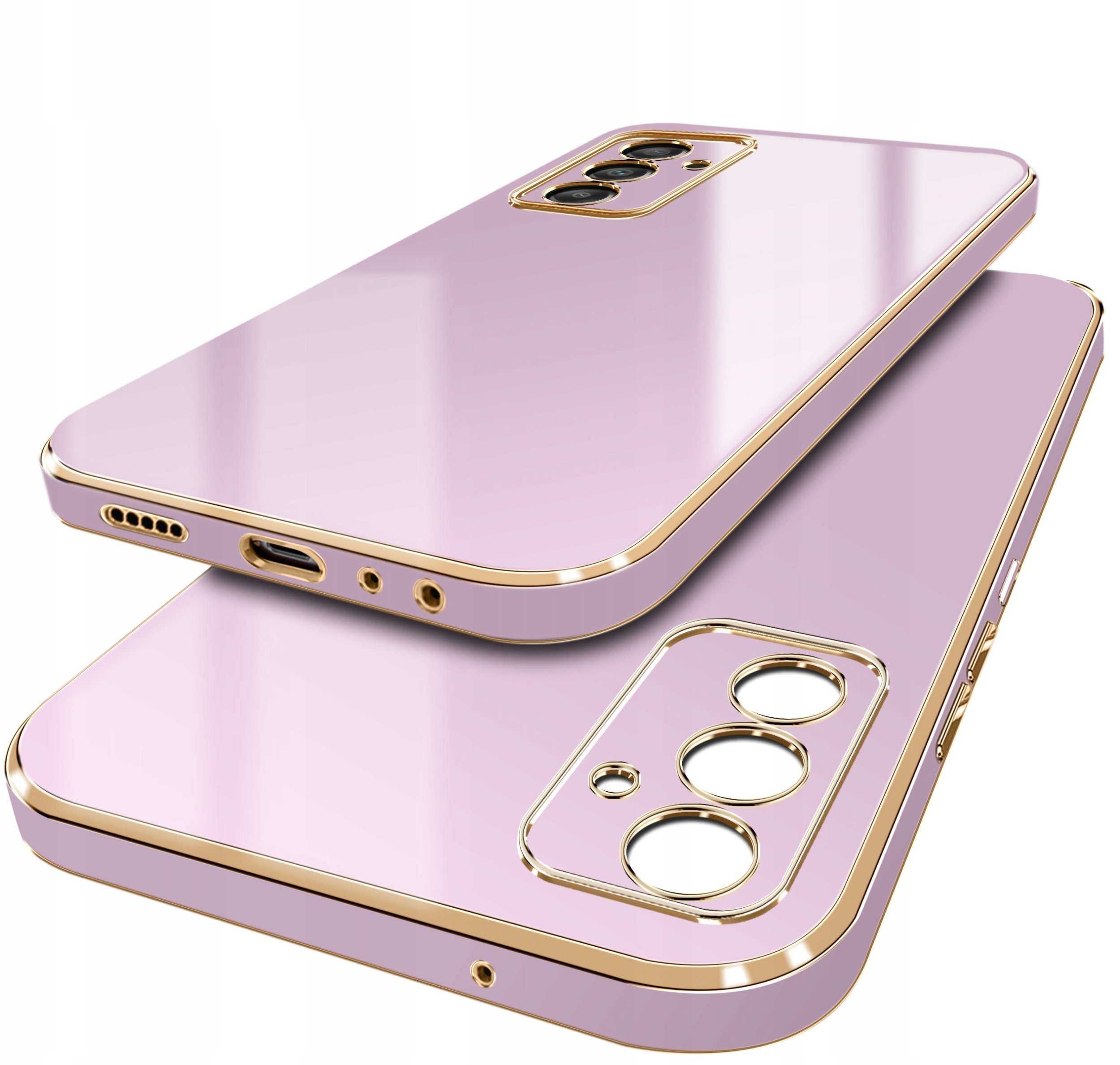 Etui do Samsung A05s GOLD GLAMOUR + Szkło OCHRONNE 9H