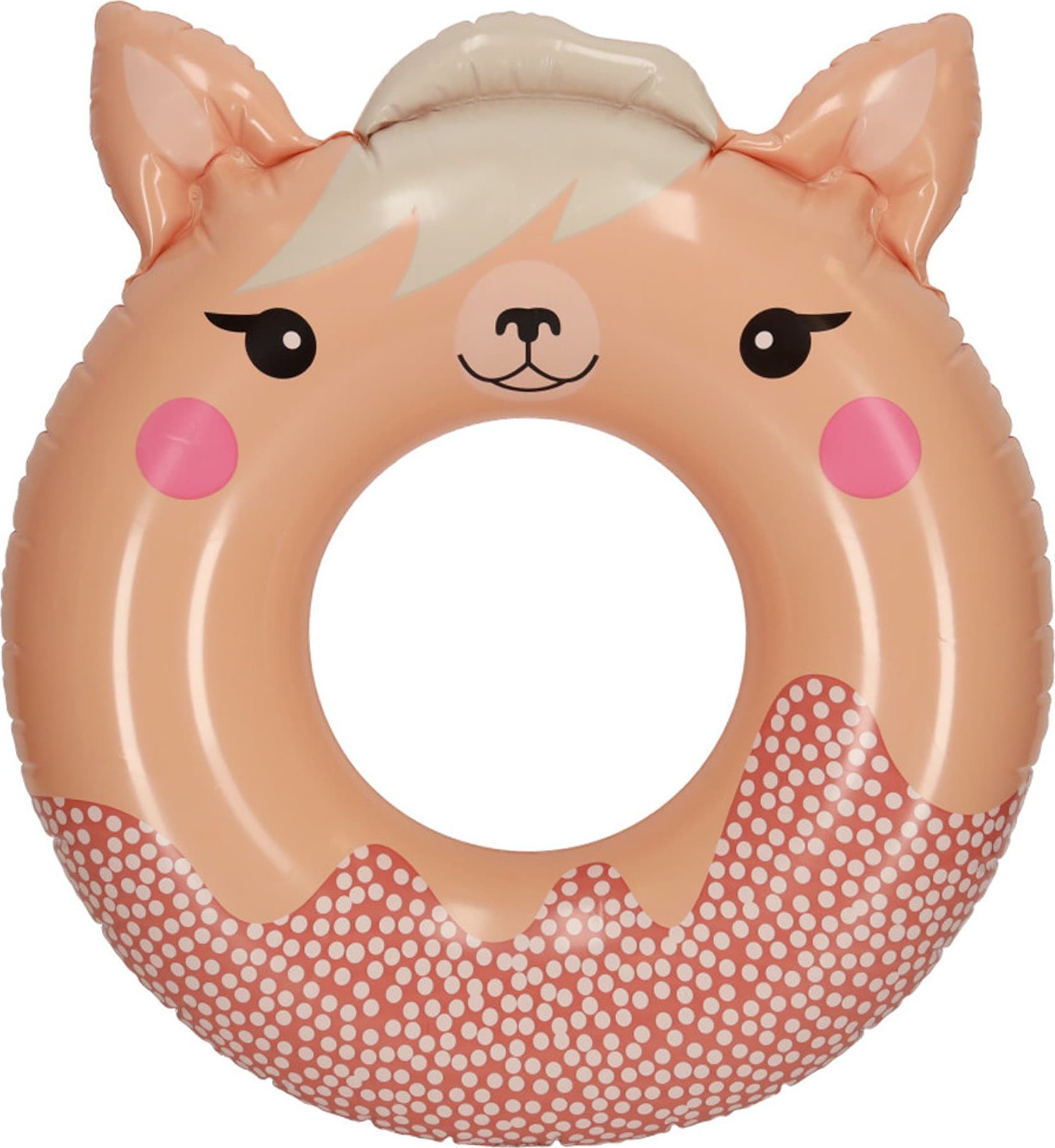 KIK INTEX 59266 Koło do pływania dmuchane ponton plażowy zwierzak różowy max 40kg