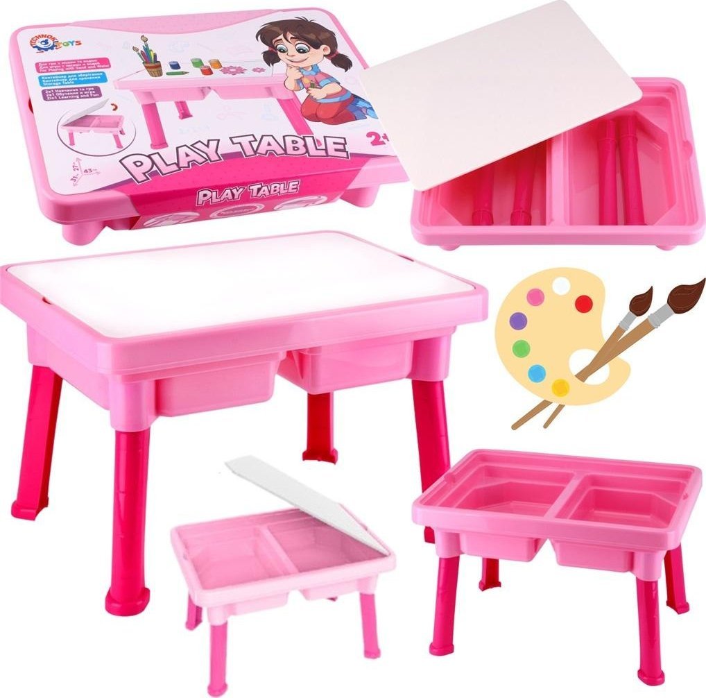 Stół do zabawy różowy