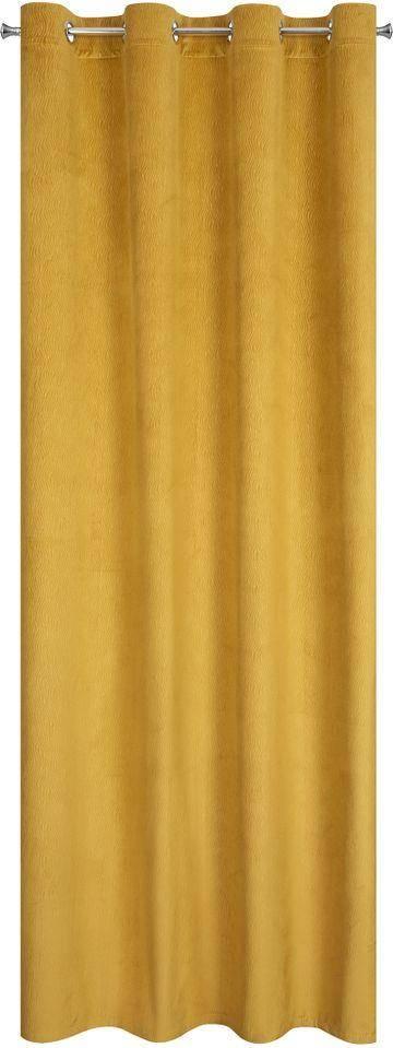 Eurofirany Zasłona Velvet Lili 140 x 250 Przelotka Miodowy