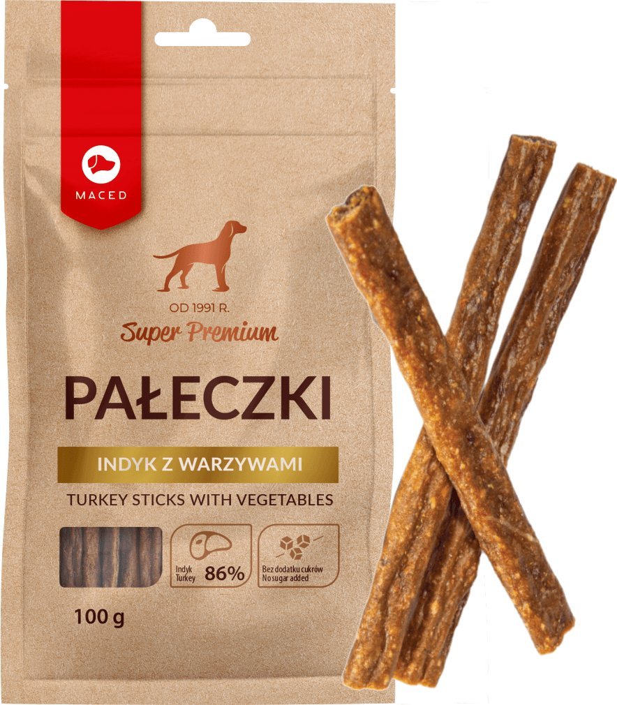 Maced Pałeczki indyk z warzywami 100g