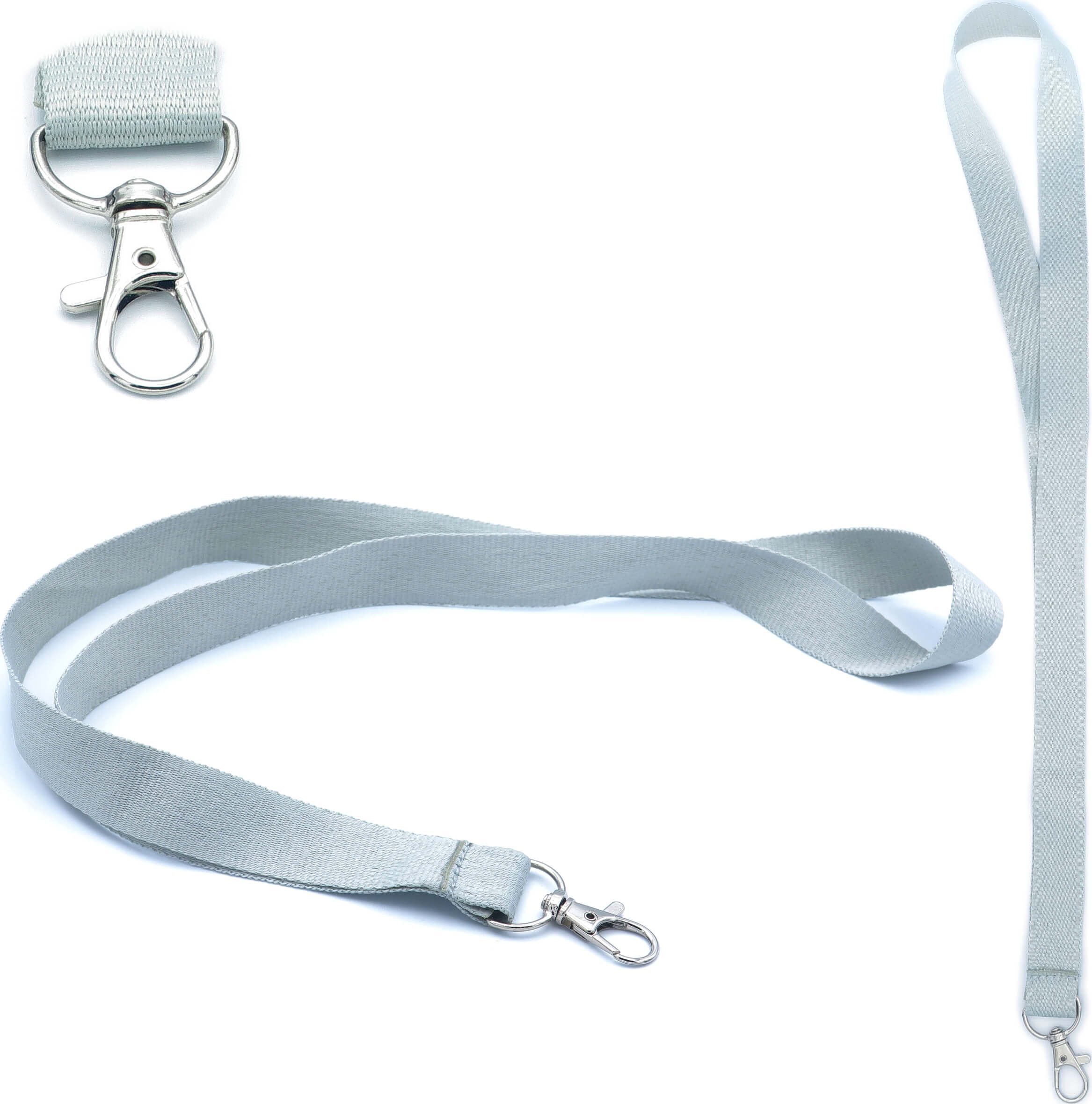 Stamal Smycz do identyfikatora na szyję 90cm karabińczyk szara