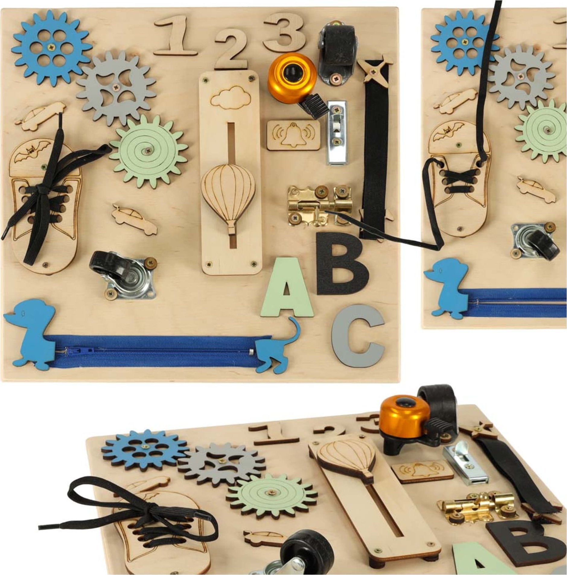 KIK Tablica manipulacyjna drewniana 30x30cm