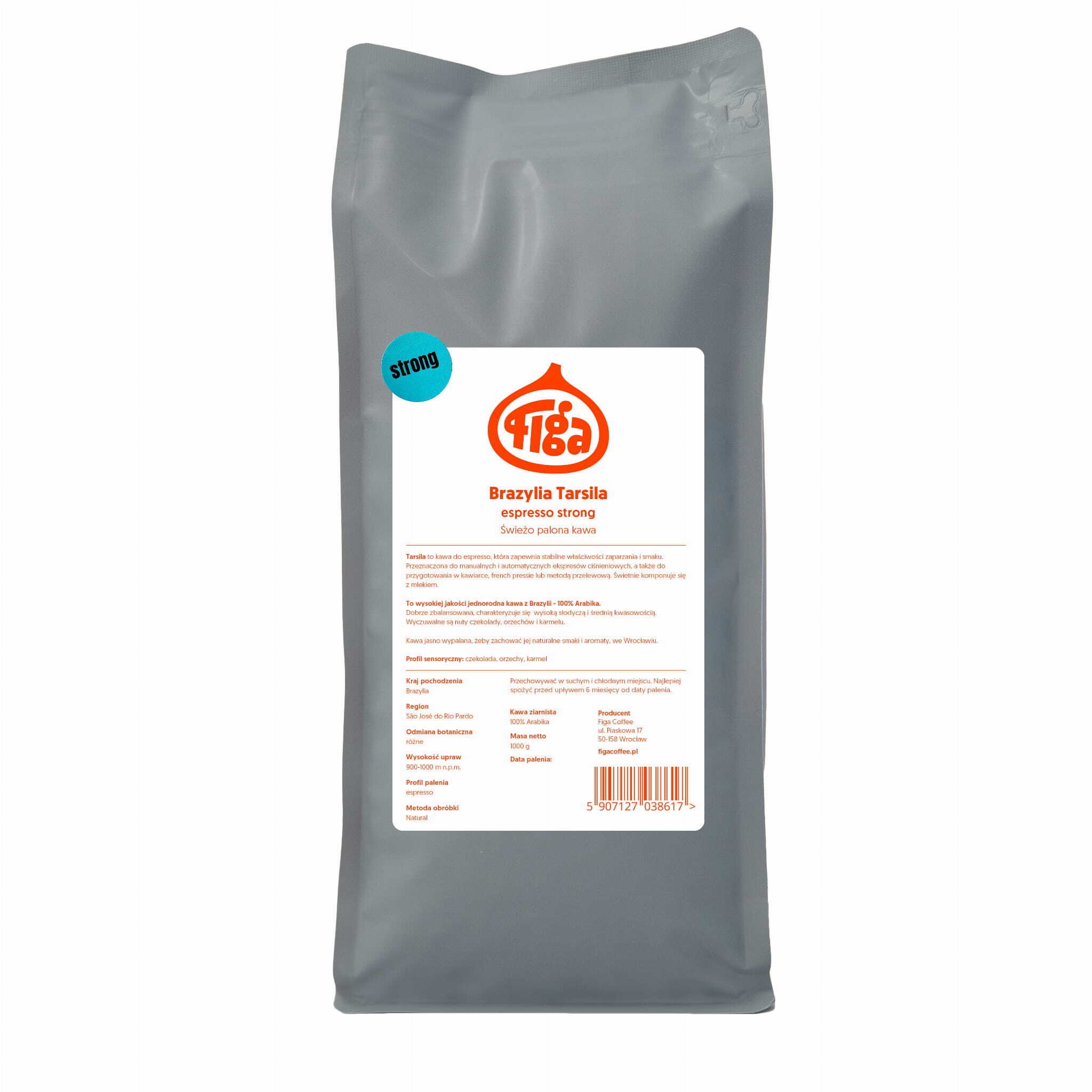 Kawa ziarnista Figa Coffee Brazylia Tarsila Espresso Strong 1 kg