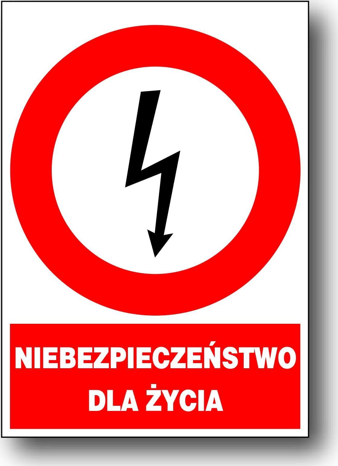 Mój dom Zez/A-1 Znak Elektrycz Niebezpieczeństwo Dla Życia