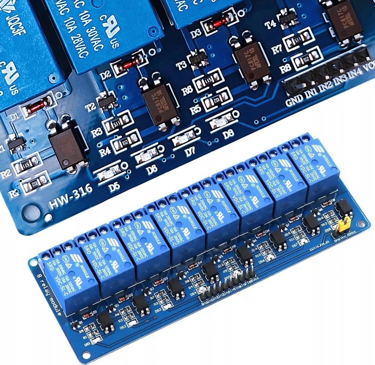 Rosfix ROSFIX 8-KANAŁOWY MODUŁ PRZEKAŹNIKA 12V ARDUINO DO AUTOMATYKI DOMOWEJ SPDT