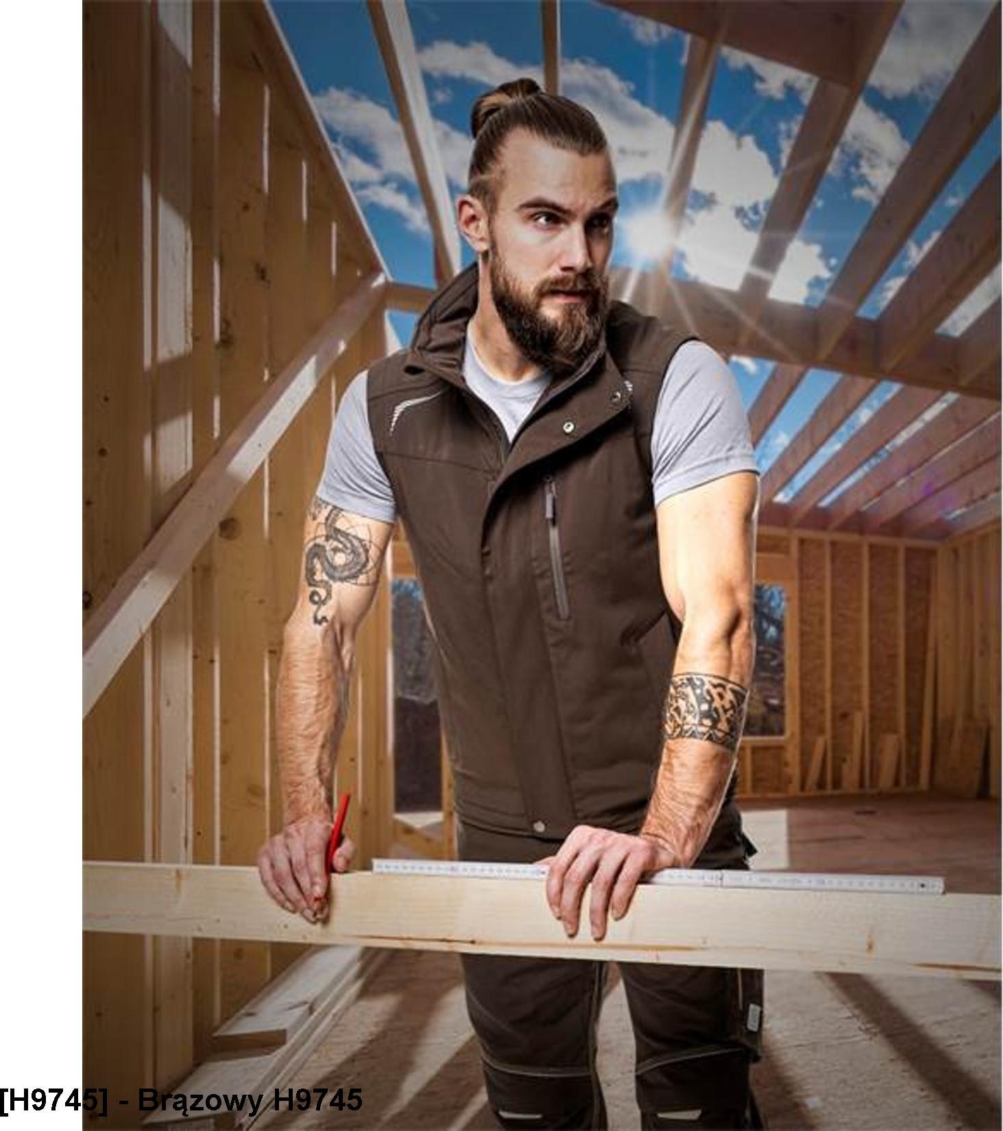 Ardon R8ED+ - kamizelka softshellowa męska - Brązowy H9745 3XL